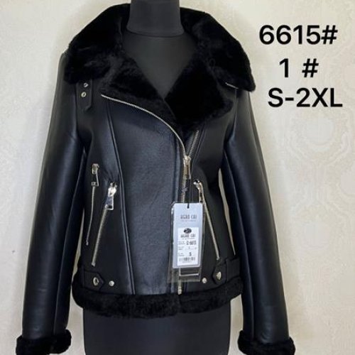Дубленка Yafeier (S-2XL) 6615-1 black (зима) Yafeier 6615-1 black