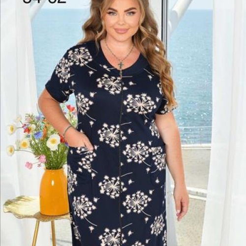 Халат Romeo life (54-62) 1326 navy (лето) Romeo life 1326 navy