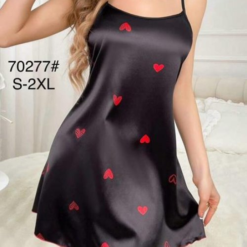 Ночнушка Romeo life (S-2XL) 70277 black (лето) Romeo life 70277 black