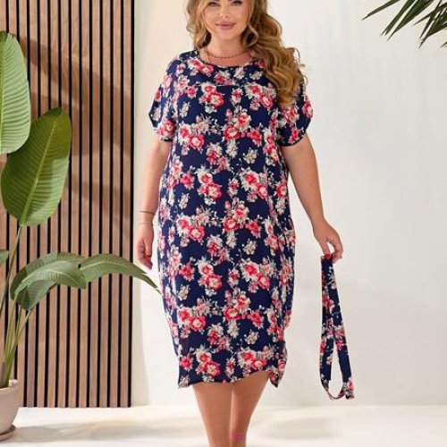 Платье Romeo life (52-58) 851 navy (лето) Romeo life 851 navy