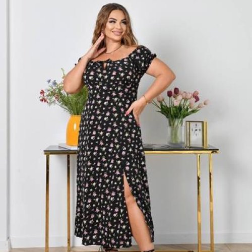 Платье Arina (50-56) 2465 black-pink (лето) Arina 2465 black-pink
