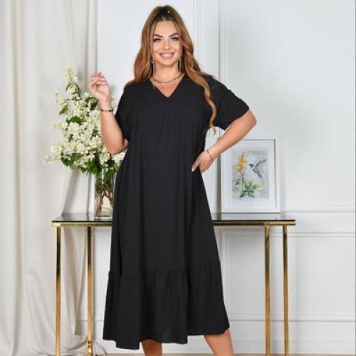 Платье Arina (42-48) 3039 black (лето) Arina 3039 black