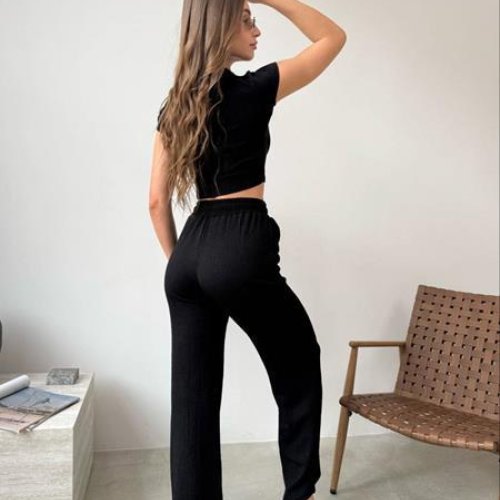 Штаны Arina (42-52) 5155 black (лето) Arina 5155 black