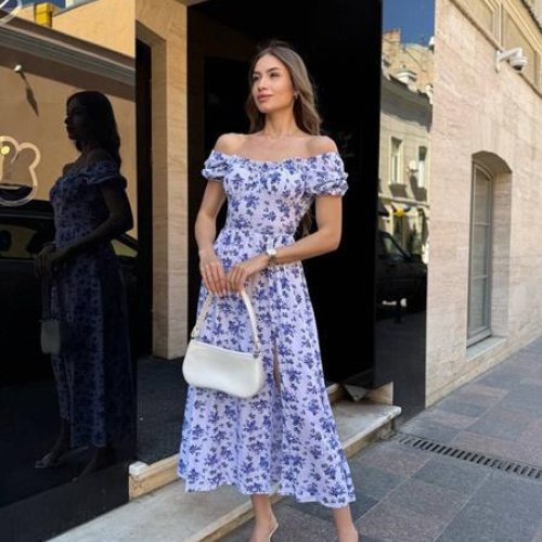 Платье Arina (42-48) 7047 l.blue (лето) Arina 7047 l.blue