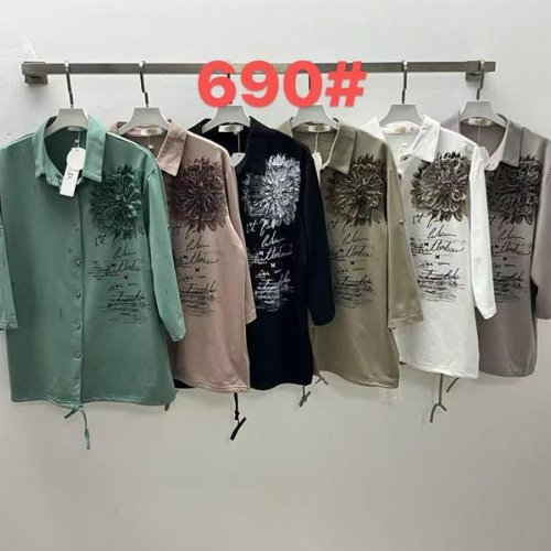 Рубашка Even&Efair (3XL-6XL) 690 khaki (деми) Even&Efair 690 khaki