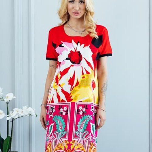 Платье Vehuiah (M-2XL) 172780 red (лето) Vehuiah 172780 red