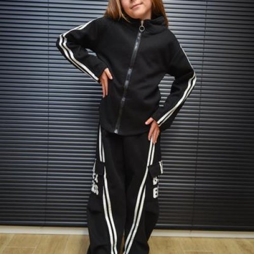 Костюм спорт Yalisi (120-170) 5803 black (деми) Yalisi 5803 black