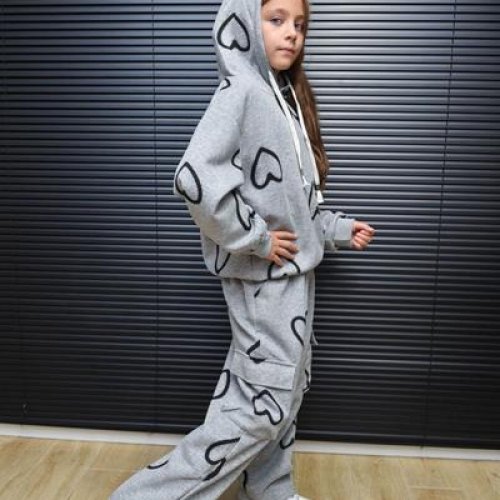 Костюм спорт Yalisi (120-170) 5802 grey (деми) Yalisi 5802 grey