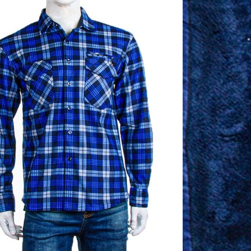 Рубашка Logaster (XL-5XL) A647 d.blue (зима) Logaster A647 d.blue