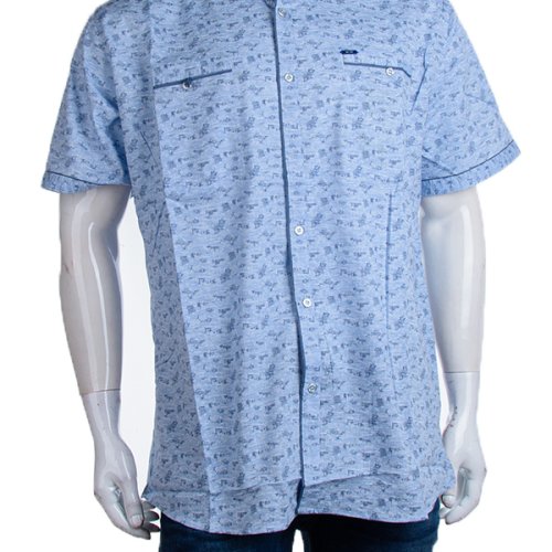 Рубашка Logaster (XL-5XL) A348 blue (лето) Logaster A348 blue