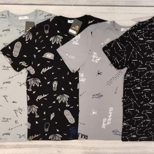 Футболка Samo (48-56) 55005-1 black-beige (лето) Samo 55005-1 black-beige