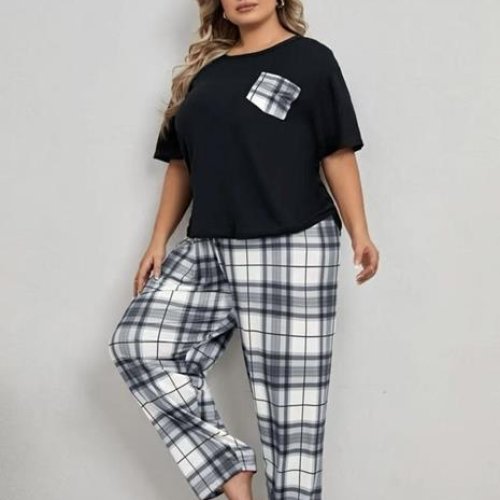 Пижама Brilliant (XL-5XL) 500019 black (лето) Brilliant 500019 black