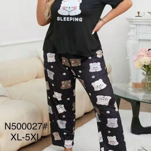 Пижама Brilliant (XL-5XL) 500027 black (лето) Brilliant 500027 black