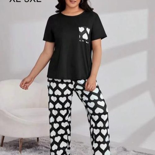Пижама Brilliant (XL-5XL) 500029 black (лето) Brilliant 500029 black
