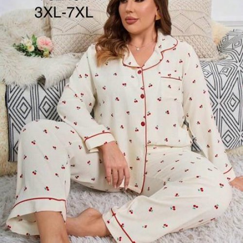 Пижама Brilliant (3XL-7XL) 70243 white (деми) Brilliant 70243 white
