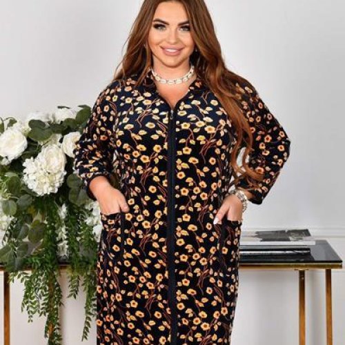 Халат Brilliant (58-66) 800-135 navy (деми) Brilliant 800-135 navy