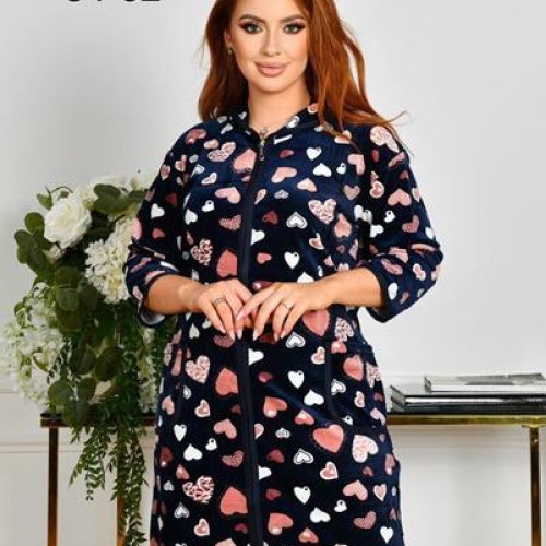 Халат Brilliant (54-62) 800-211 navy (деми) Brilliant 800-211 navy