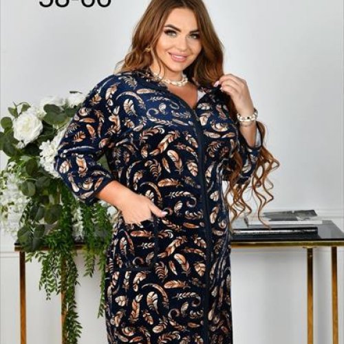 Халат Brilliant (58-66) 800-218 navy (деми) Brilliant 800-218 navy