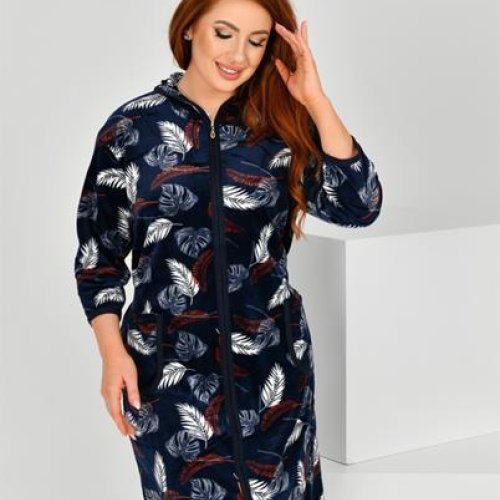 Халат Brilliant (58-66) 800-221 navy (деми) Brilliant 800-221 navy