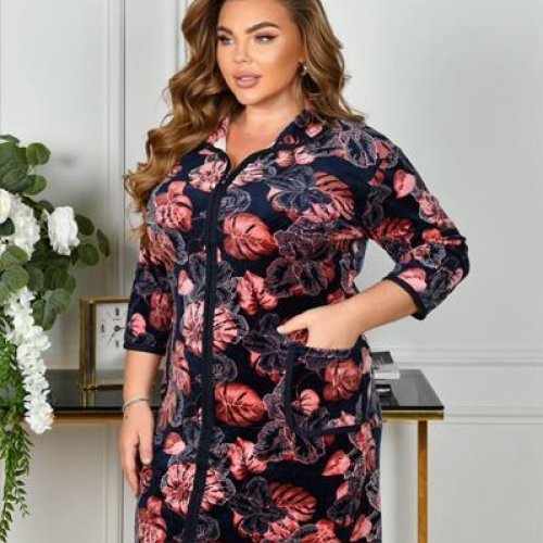 Халат Brilliant (58-66) 800-229 navy (деми) Brilliant 800-229 navy