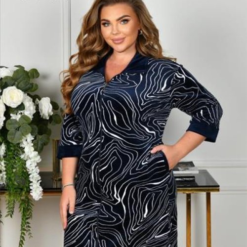 Халат Brilliant (54-62) 900-248 navy (деми) Brilliant 900-248 navy
