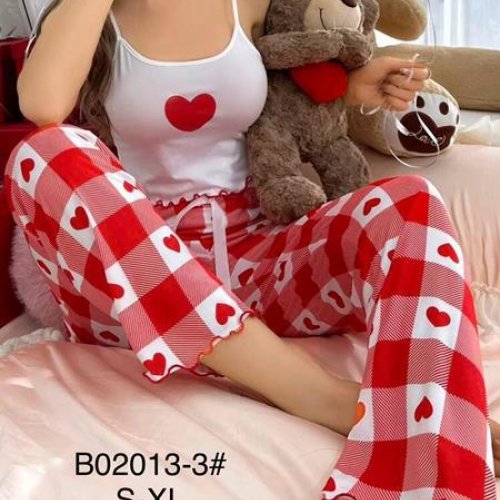 Ночнушка Brilliant (S-XL) B02013-3 red (лето) Brilliant B02013-3 red