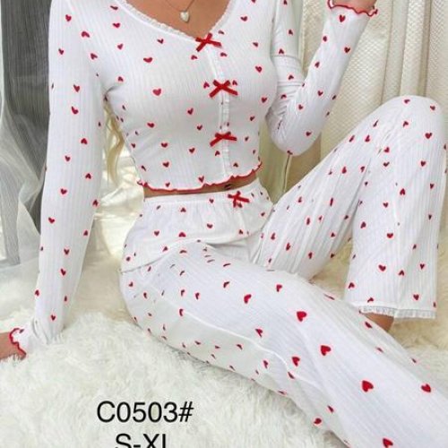 Пижама Brilliant (S-XL) C0503-1 white (деми) Brilliant C0503-1 white