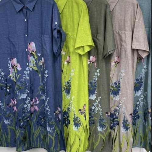 Платье Yafeier (3XL-6XL) 10885 blue (лето) Yafeier 10885 blue