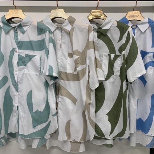 Рубашка Yafeier (3XL-7XL) 8713 khaki (лето) Yafeier 8713 khaki