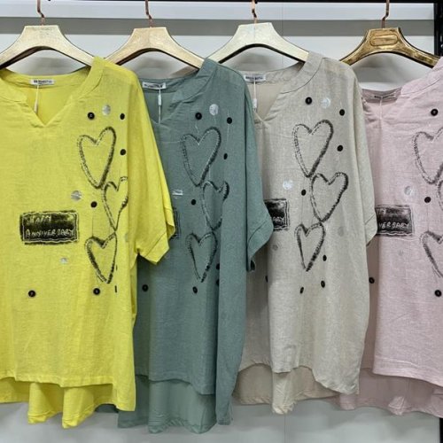 Футболка Yafeier (3XL-6XL) 9599 pink (лето) Yafeier 9599 pink