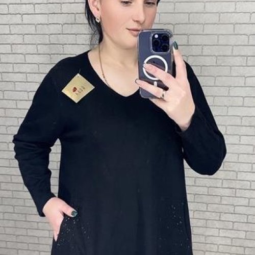 Свитер LeVisha (52-58) 25204 black (деми) LeVisha 25204 black