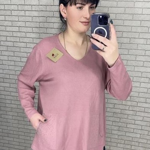 Свитер LeVisha (52-58) 25204 pink (деми) LeVisha 25204 pink