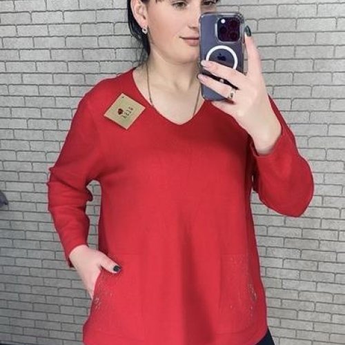 Свитер LeVisha (52-58) 25204 red (деми) LeVisha 25204 red
