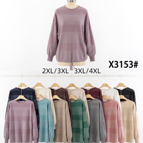 Свитер KissMe (2XL-4XL) X3153 mix (деми) KissMe X3153 mix