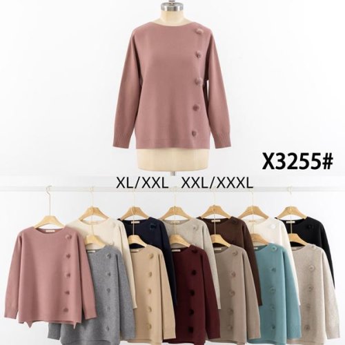 Свитер KissMe (XL-3XL) X3255 mix (деми) KissMe X3255 mix