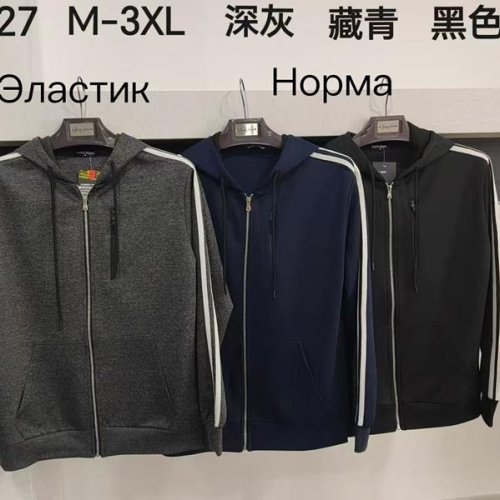 Кофта спорт Vanda (M-3XL) 6627 d.grey (деми) Vanda 6627 d.grey