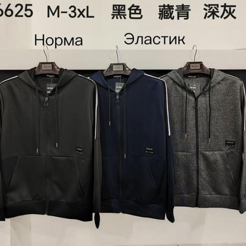 Кофта спорт Vanda (M-3XL) 6625 black (деми) Vanda 6625 black