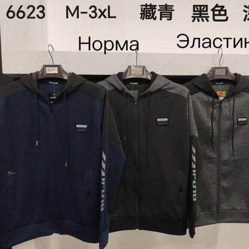 Кофта спорт Vanda (M-3XL) 6623 grey (деми) Vanda 6623 grey