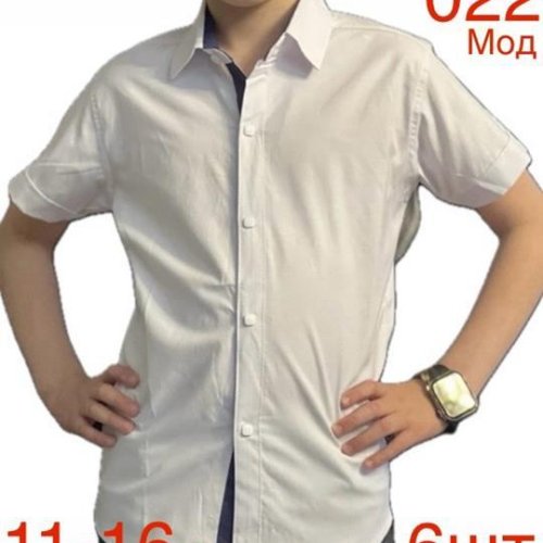 Рубашка Надийка (11-16) 022-1 white (11-16) (лето) Надийка 022-1 white (11-16)