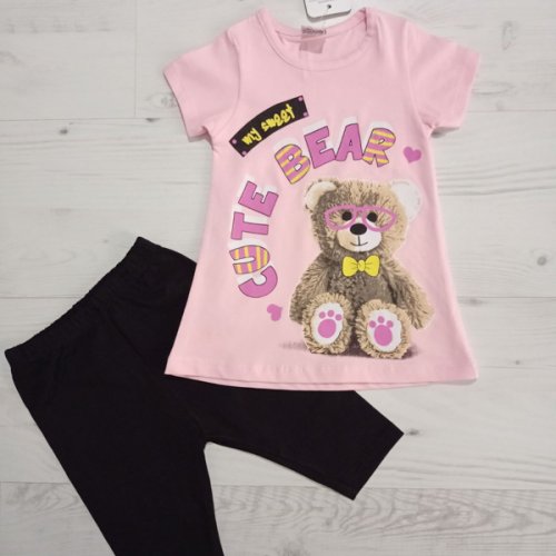 Костюм Malibu2 (3-6) 1252 pink-black (лето) Malibu2 1252 pink-black