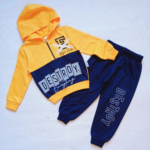 Костюм спорт Malibu2 (2-5) 2314 yellow-navy (деми) Malibu2 2314 yellow-navy