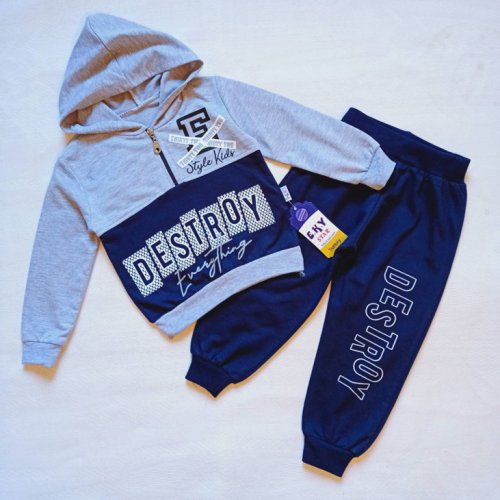 Костюм спорт Malibu2 (2-5) 2314 grey-navy (деми) Malibu2 2314 grey-navy