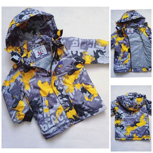 Куртка Malibu2 (104-128) 21-1 grey-yellow (деми) Malibu2 21-1 grey-yellow