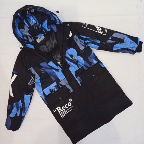 Куртка Malibu2 (12-15) 2213 black-blue (деми) Malibu2 2213 black-blue