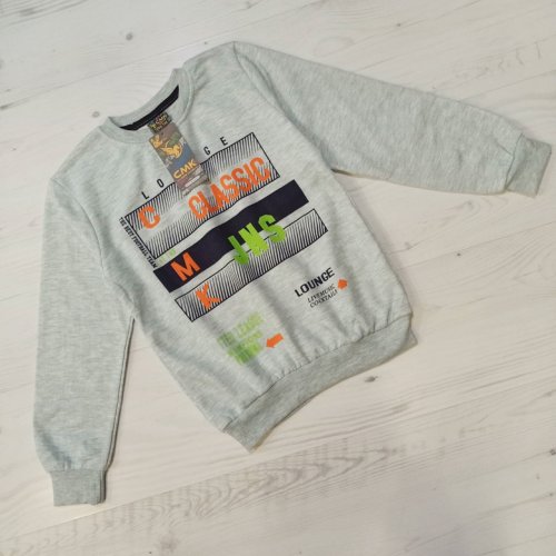 Свитшот Malibu2 (8-12) 13625 l.grey (деми) Malibu2 13625 l.grey