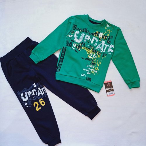 Костюм спорт Malibu2 (5-8) 2009-1 green-navy (деми) Malibu2 2009-1 green-navy
