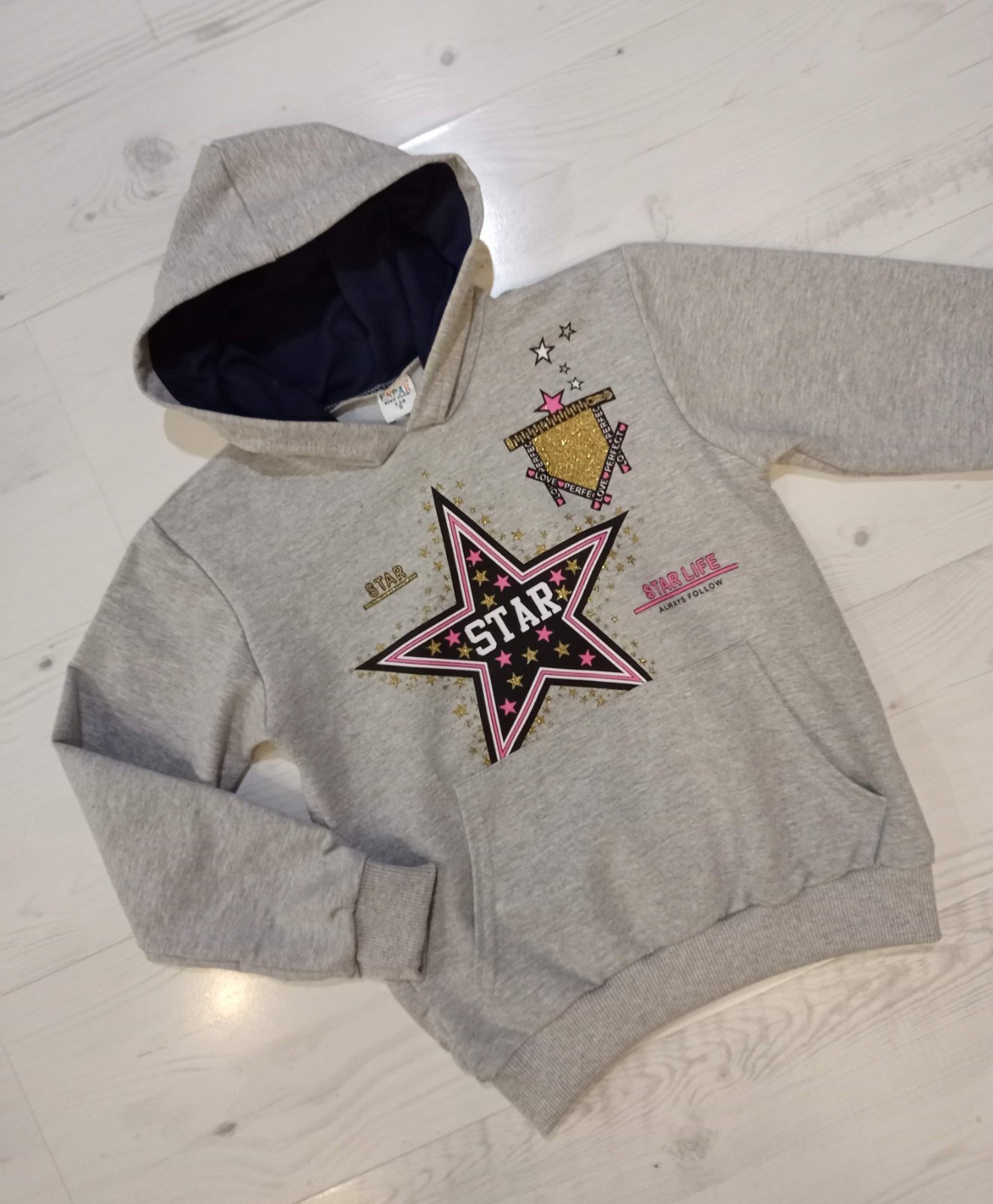 Худи Malibu2 (9-13) 12745 grey (зима)