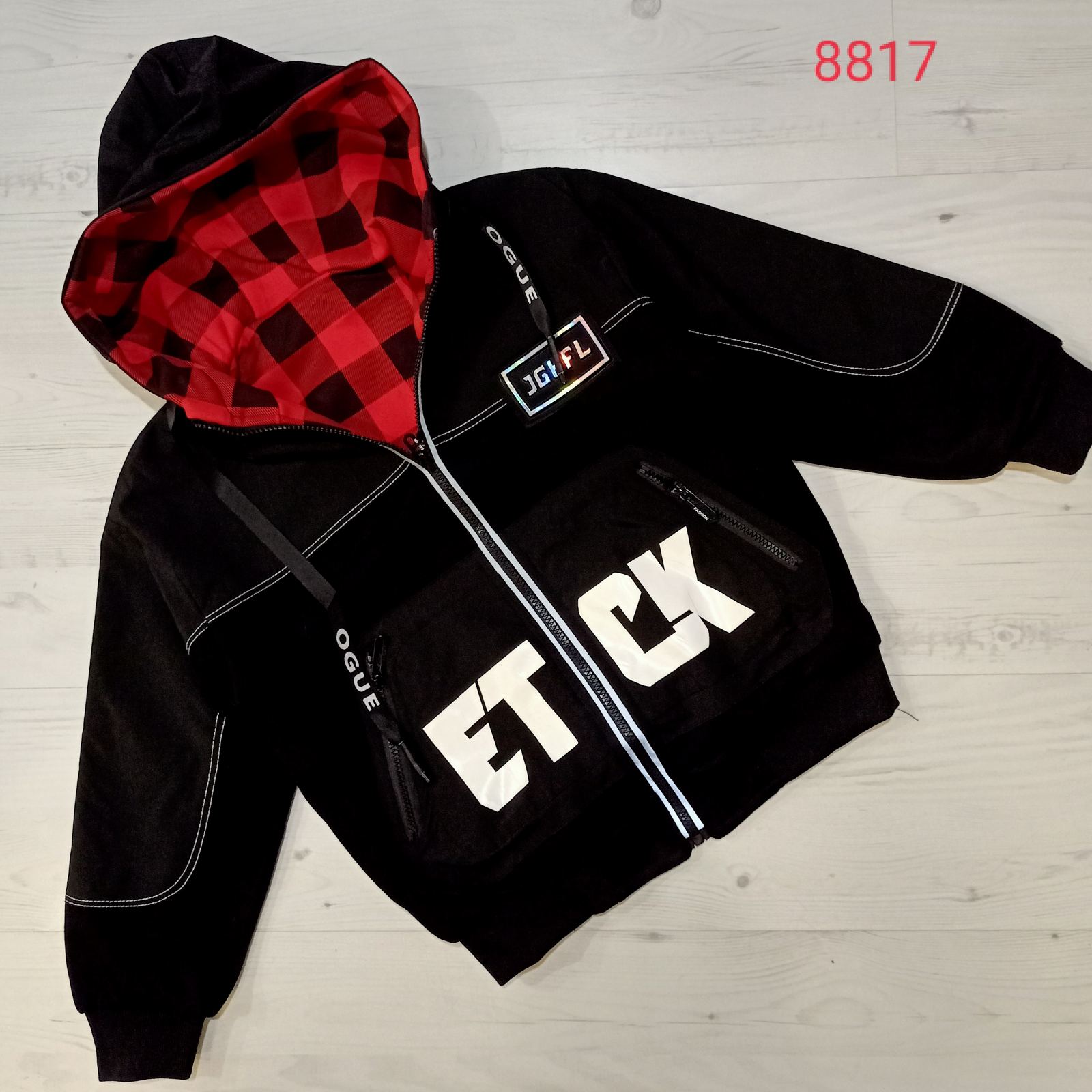 Куртка Malibu2 (150-180) 8817 black-red (деми)