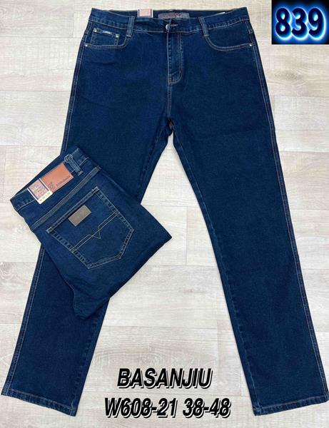 Джинсы Basanjiu (38-48) W608-21 navy (деми)