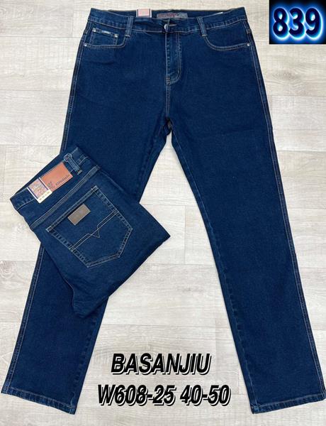 Джинсы Basanjiu (40-50) W608-25 navy (деми)